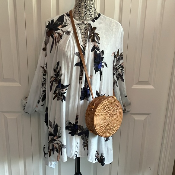 Free people swing tunic or mini dress in fun orchid print. - Picture 3 of 16